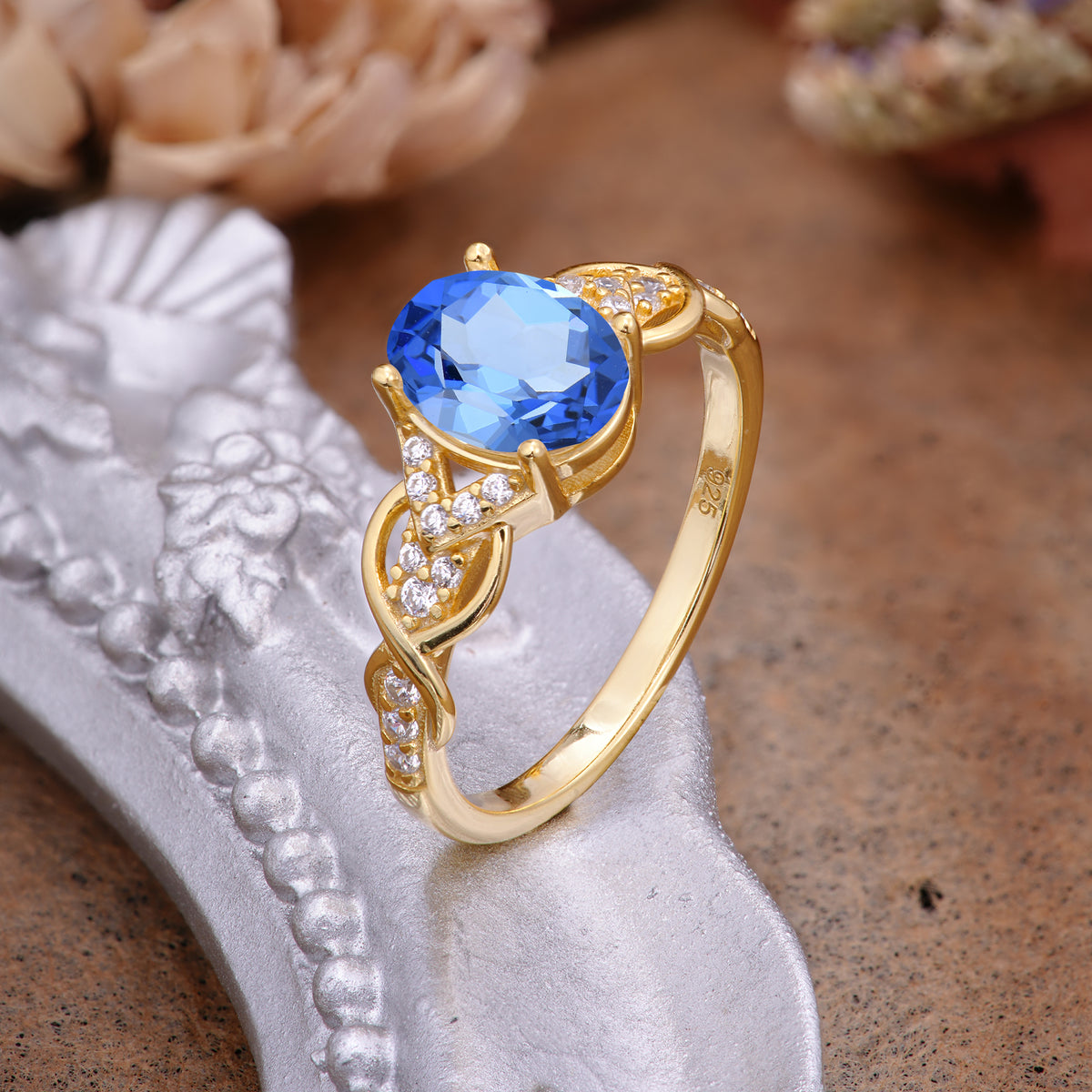 SR17022 Sapphire Ring - Additional view