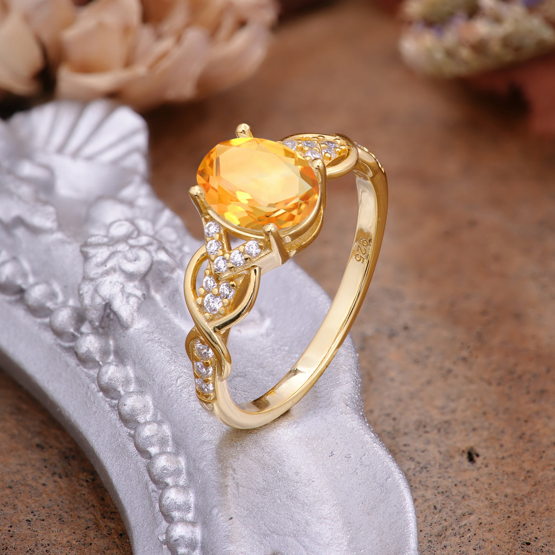 SR17022 Citrine Ring - Additional view