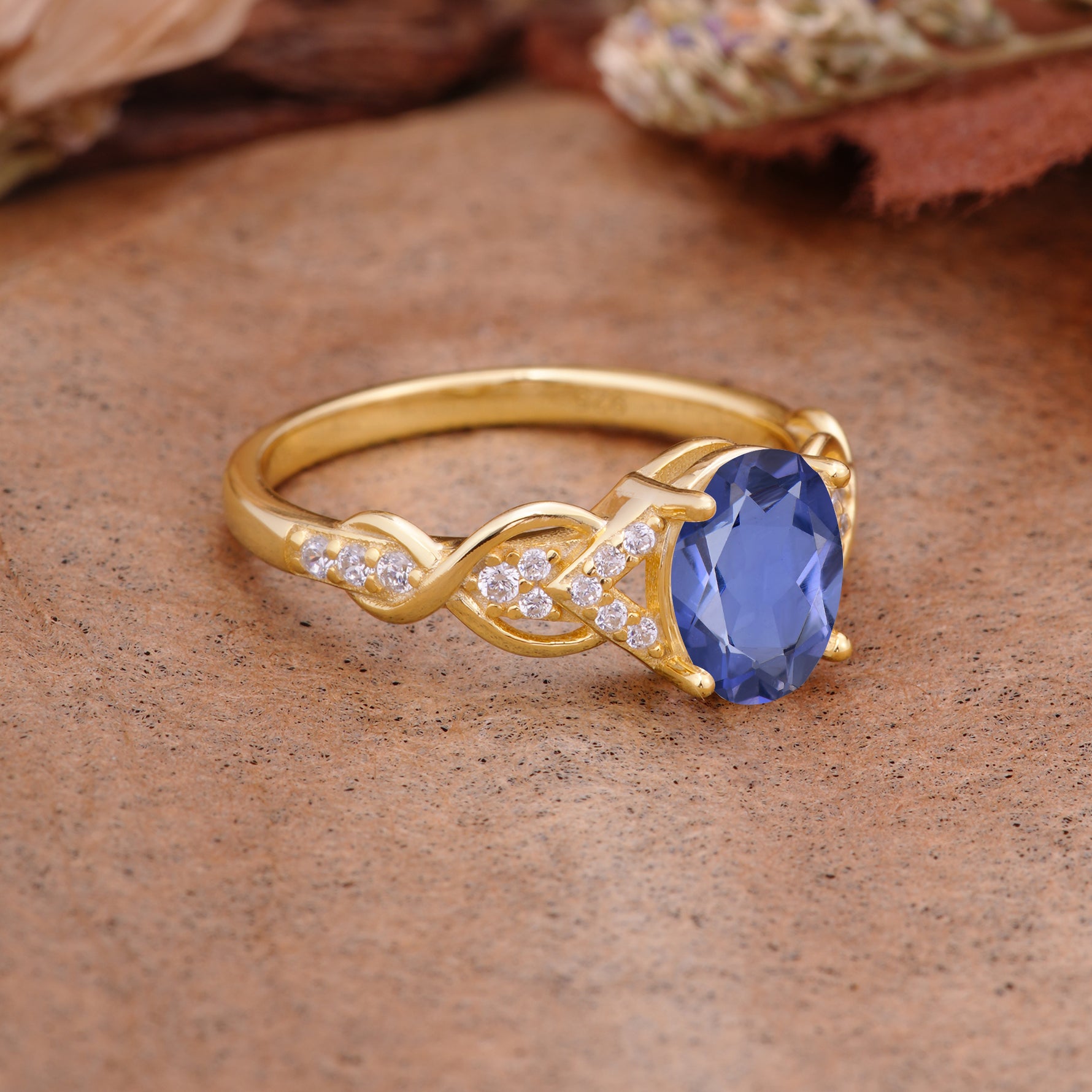 SR17022 Tanzanite Ring - White-Gold