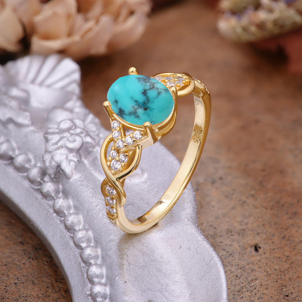 SR17022 Turquoise Ring - Additional view