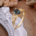 SR17022 Black Rutilated Quartz Ring - Additional view