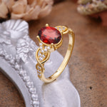 SR17022 Garnet Ring - Additional view