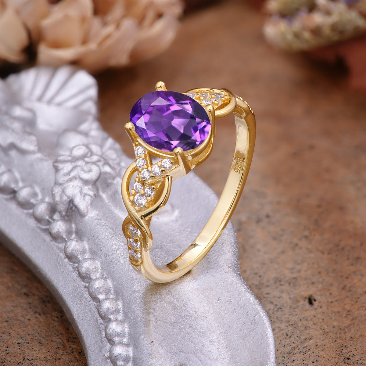 SR17022 Amethyst Ring - Additional view