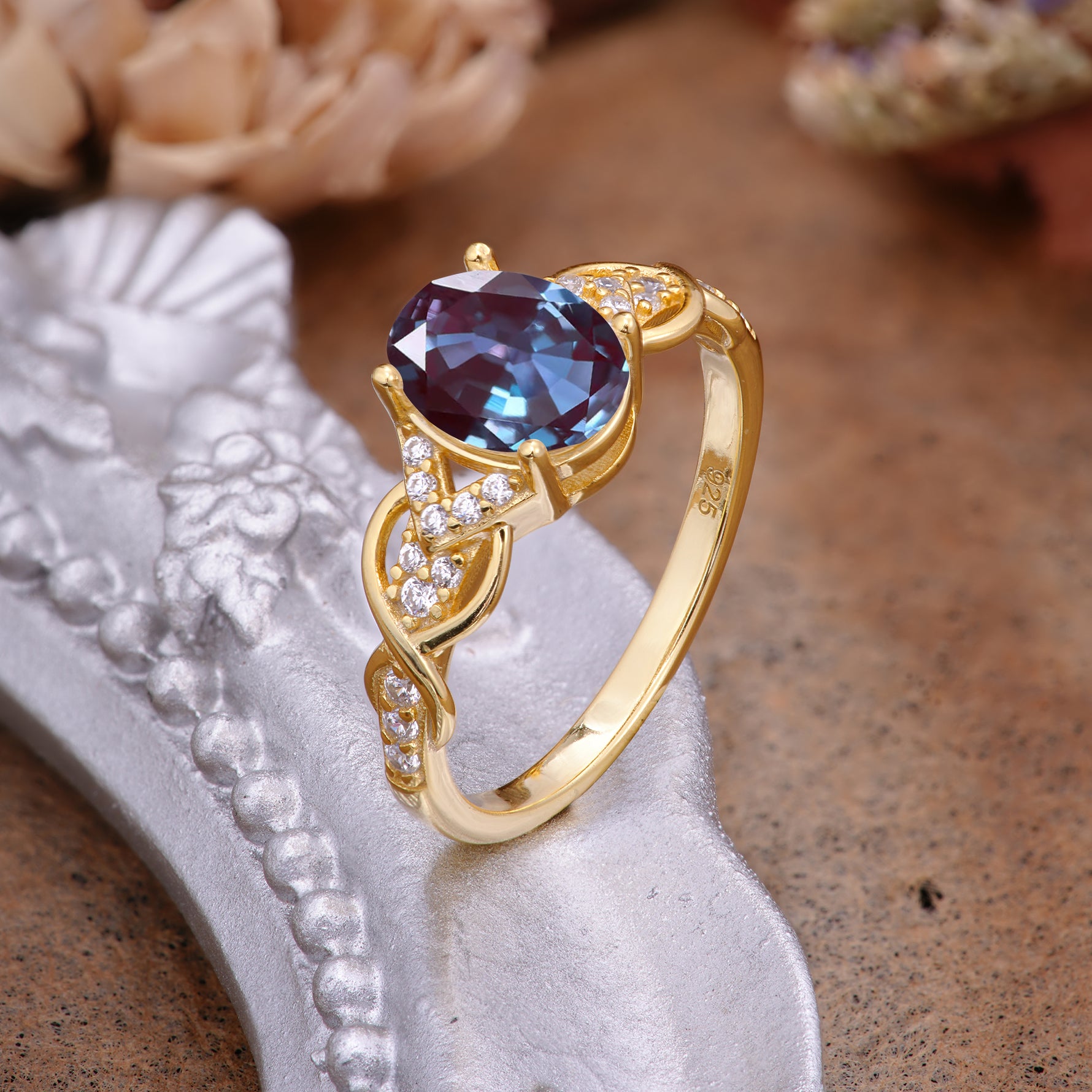 SR17022 Alexandrite Ring - Additional view