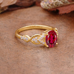 SR17022 Ruby Ring - White-Gold