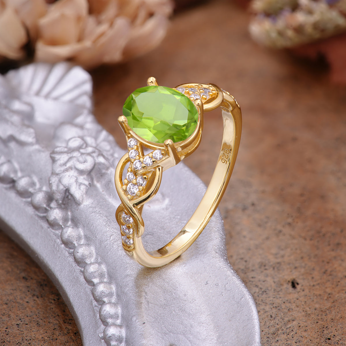 SR17022 Peridot Ring - Additional view