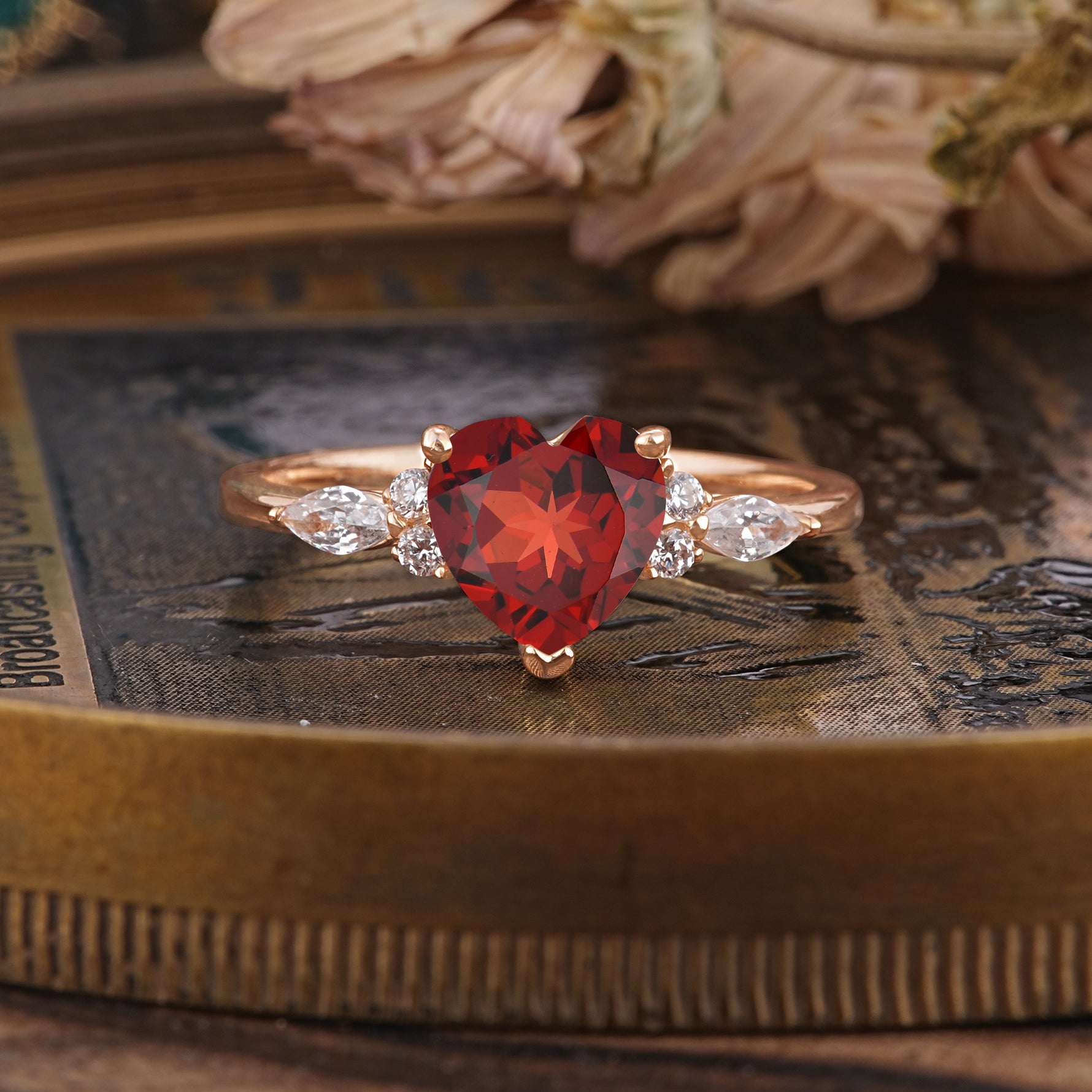 SR17025 Garnet Ring - Additional view