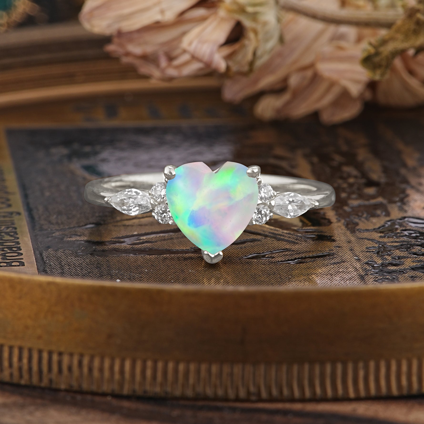 SR17025 Fire Opal Ring - Additional view