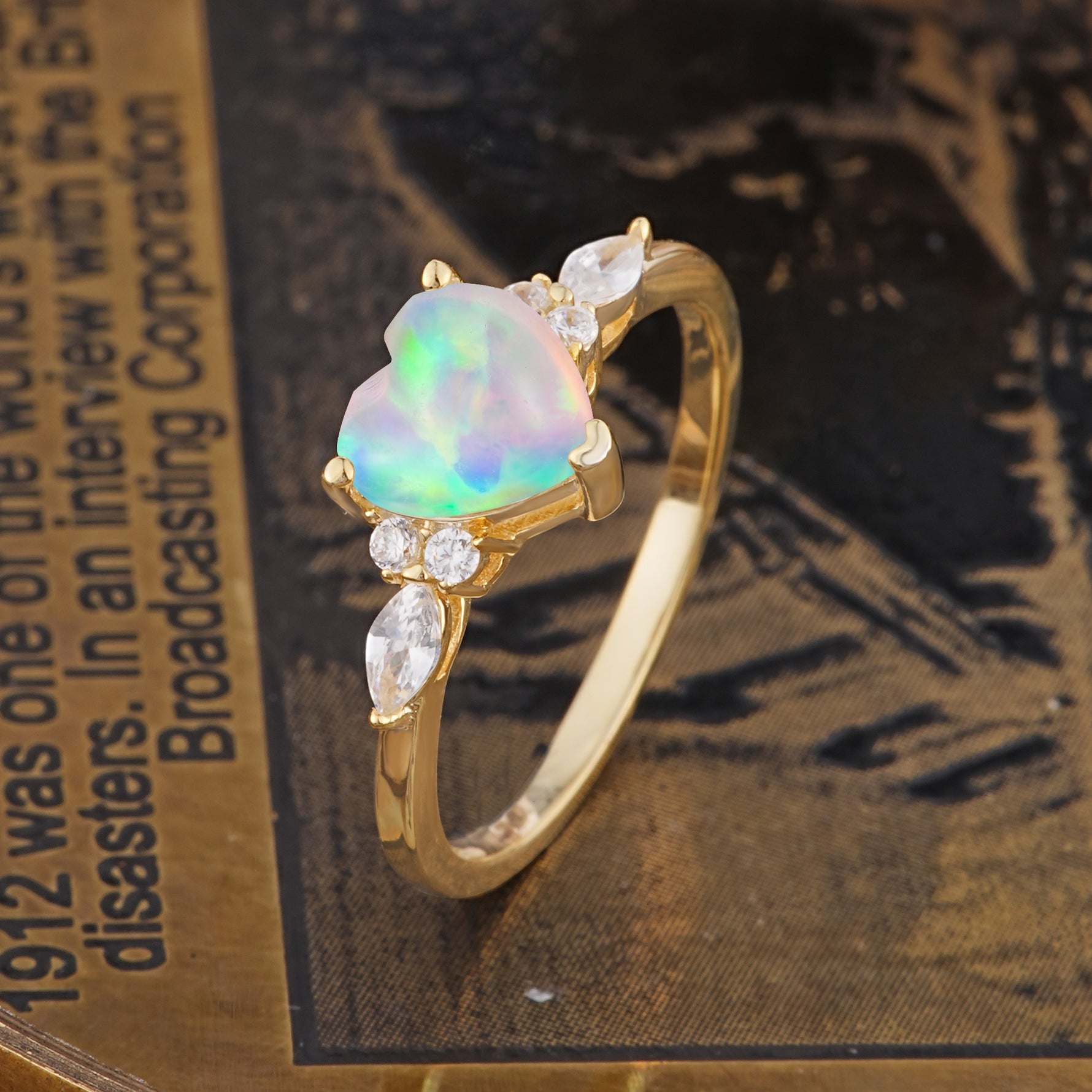 SR17025 Fire Opal Ring - Additional view