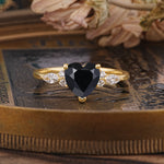 SR17025 Black Onyx Ring - Yellow-Gold