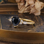 SR17025 Black Onyx Ring - White-Gold