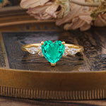 SR17025 Emerald Ring - Yellow-Gold