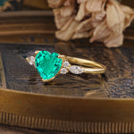 SR17025 Emerald Ring - White-Gold