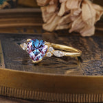 SR17025 Alexandrite Ring - White-Gold