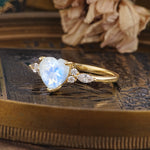SR17025 Moonstone Ring - White-Gold