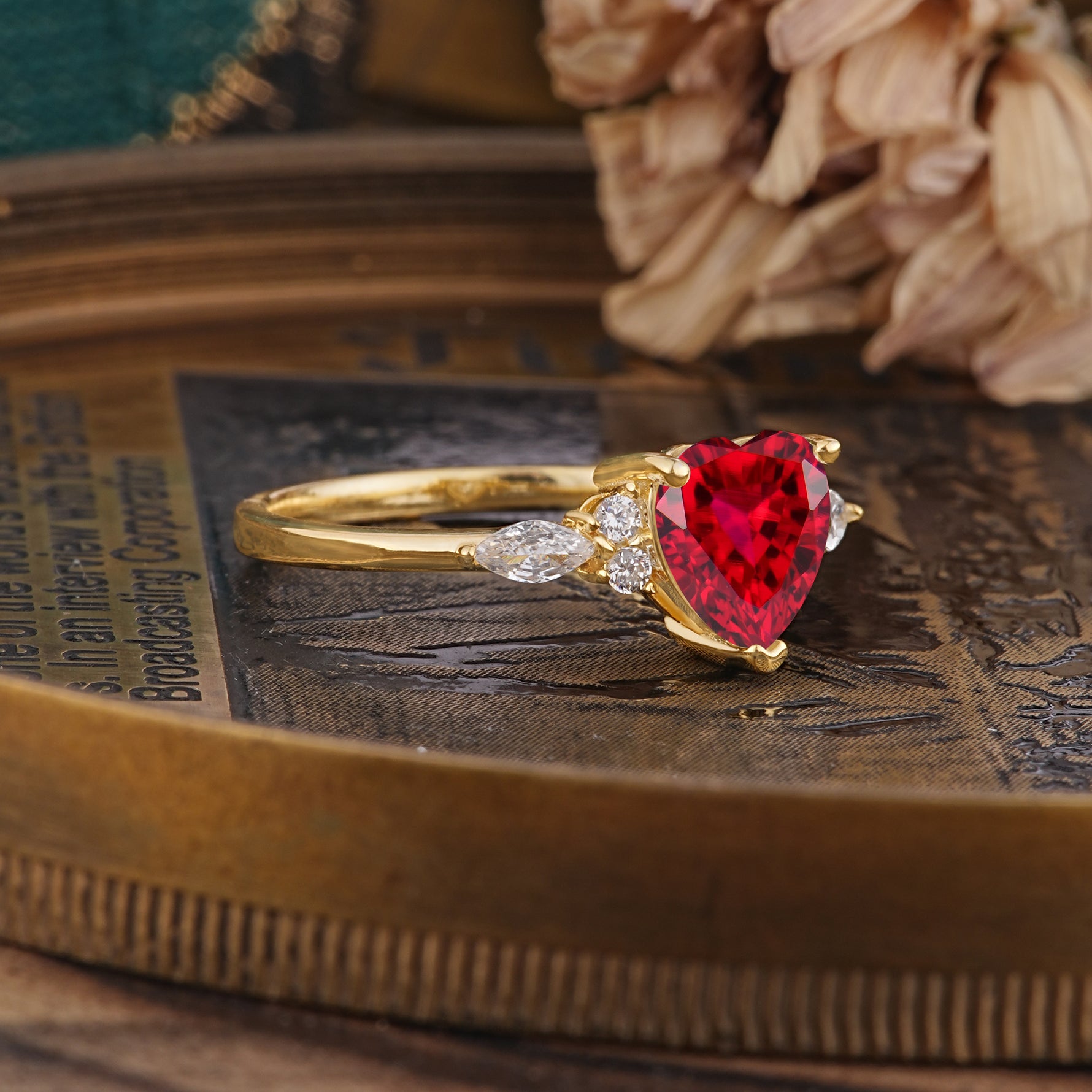 SR17025 Ruby Ring - Rose-Gold