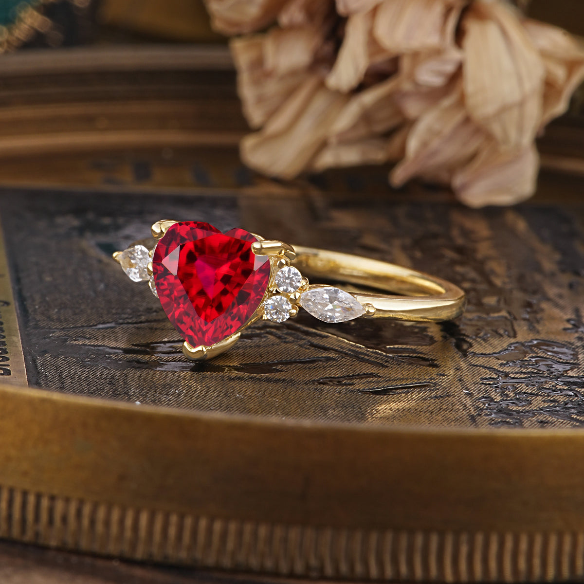 SR17025 Ruby Ring - White-Gold
