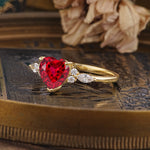 SR17025 Ruby Ring - White-Gold