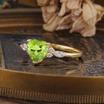 SR17025 Peridot Ring - White-Gold