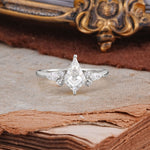 Classic 4 Prong Kite Cut Moissanite Engagement Ring - Additional view