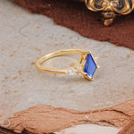 Classic 4 Prong Kite Cut Tanzanite Engagement Ring - Additional view