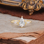 Classic 4 Prong Kite Cut Lab Diamond Engagement Ring - Additional view