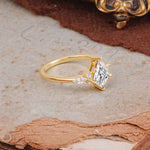 Classic 4 Prong Kite Cut Lab Diamond Engagement Ring - Additional view