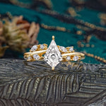 Unique Sparkling Kite Cut Lab Diamond Engagement Ring - Additional view