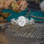 Nature inspired Moissanite Engagement Ring - Additional view