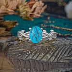 Nature inspired Turquoise Engagement Ring - Additional view