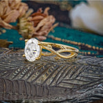 Nature inspired Moissanite Engagement Ring - Additional view