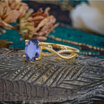 Nature inspired Tanzanite Engagement Ring - Additional view