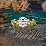 Nature inspired Lab Diamond Engagement Ring - Additional view