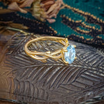 Nature inspired Aquamarine Engagement Ring - Additional view