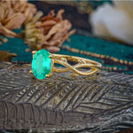 Nature inspired Emerald Engagement Ring - Additional view