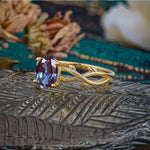 Nature inspired Alexandrite Engagement Ring - Additional view