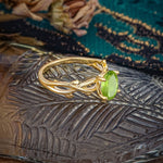 Nature inspired Peridot Engagement Ring - Additional view