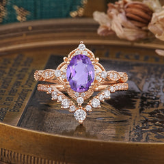 Gorgeous Oval Cut Amethyst Engagement Ring