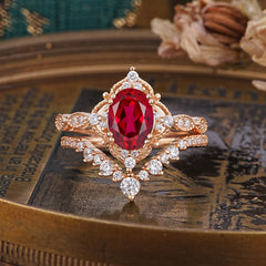 Gorgeous Oval Cut Ruby Engagement Ring