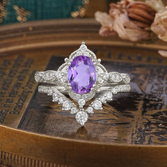 Gorgeous Oval Cut Amethyst Engagement Ring