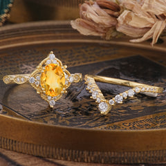 Gorgeous Oval Cut Citrine Engagement Ring