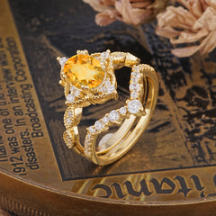 Gorgeous Oval Cut Citrine Engagement Ring