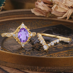 Gorgeous Oval Cut Amethyst Engagement Ring