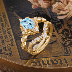 Gorgeous Oval Cut Aquamarine Engagement Ring