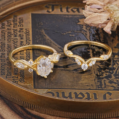 The Sumptuous Oval - Cut Moissanite Halo Ring