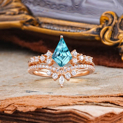 Luxury Kite-Cut Aquamarine Engagement Ring