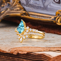Luxury Kite-Cut Aquamarine Engagement Ring