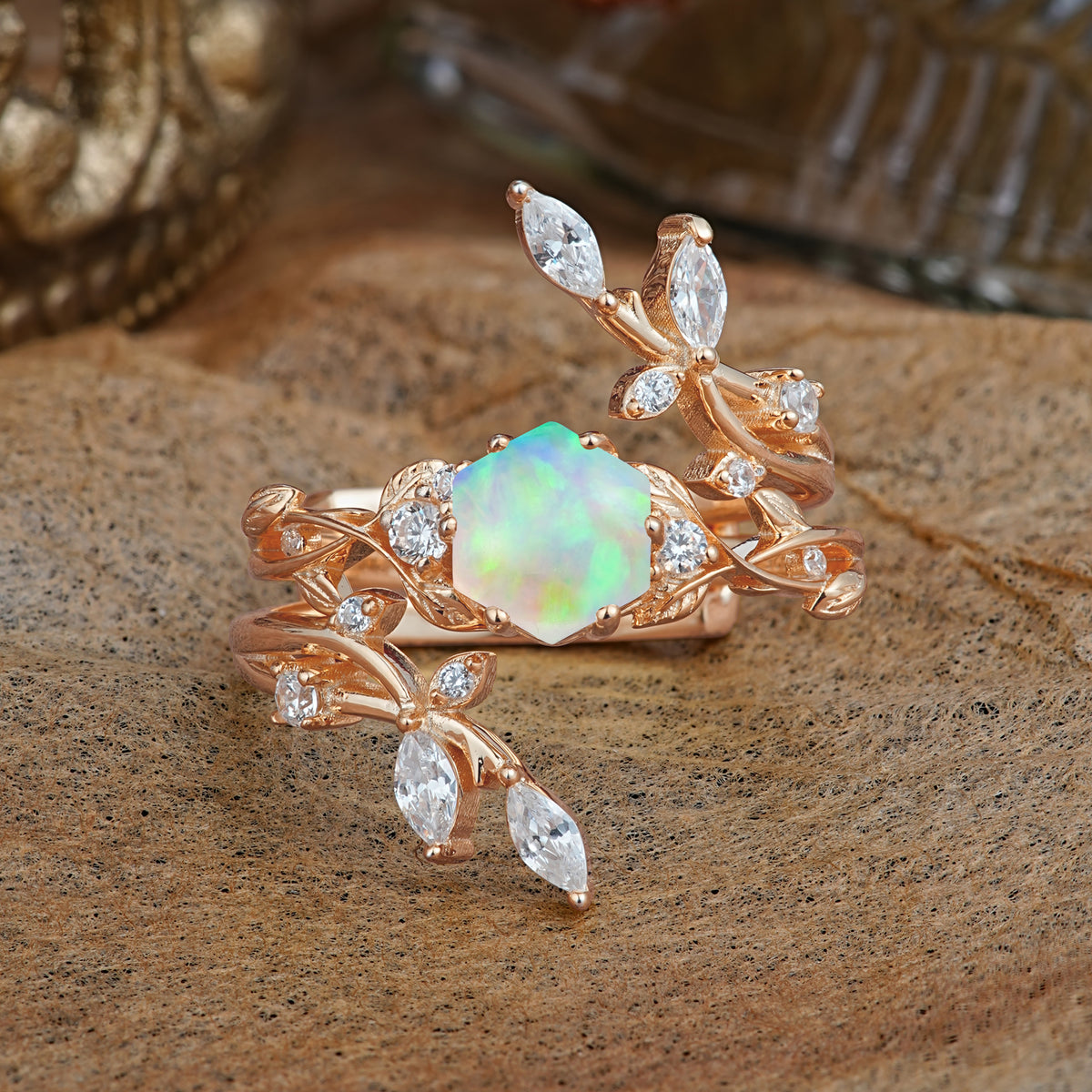SR17146 Fire Opal Ring - Additional view