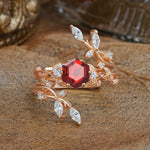 SR17146 Garnet Ring - Additional view