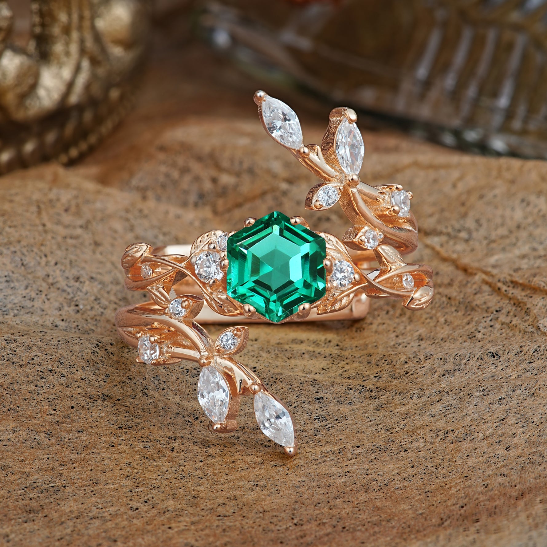 SR17146 Emerald Ring - Additional view